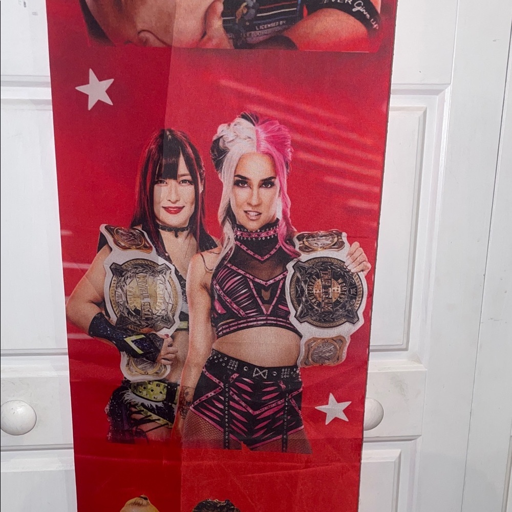 WWE Vibrant Red and Black Happy Birthday Banner - Picture 4 of 6